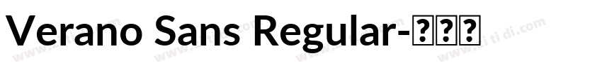 Verano Sans Regular字体转换